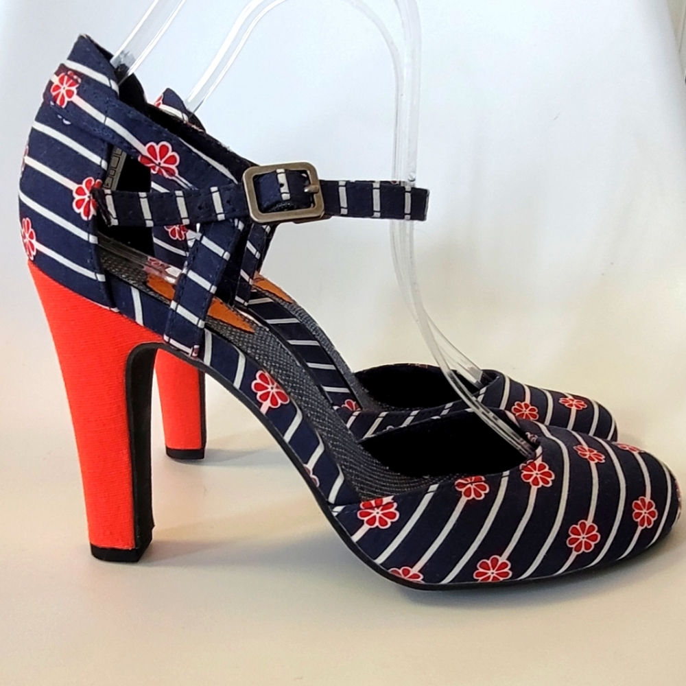 Rocket Dog Jenna Kyoto Cotton Heels Size 8.5 us